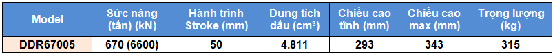 Kich thuy luc 2 chieu 670 tan 50 mm, kich thuy luc, kich 2 chieu