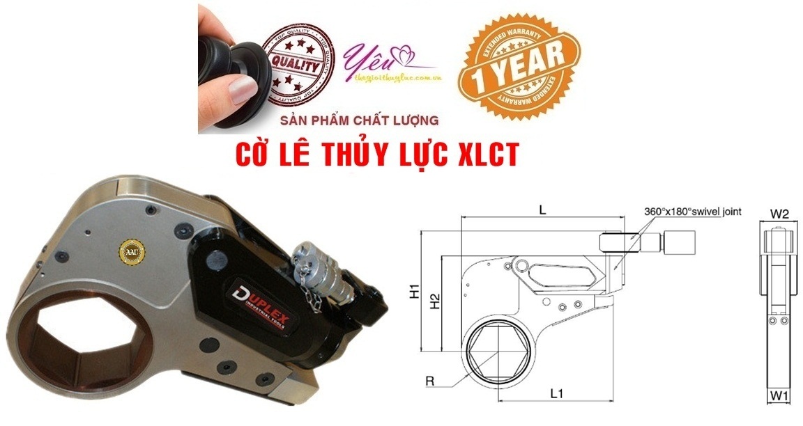 Co le thuy luc, co le thuy luc dang trong 2247 - 22899 N.m, Low Profile Hydraulic Torque Wrench, http://thegioithuyluc.com.vn