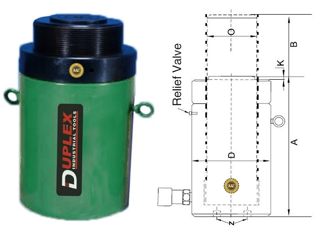 single acting lock nut cylinders, cll-2006, hydraulic cylinder, hydraulic jack, duplex/shanghai, kich thuy luc 1 chieu, bom tay thuy luc, bom dien thuy luc, 